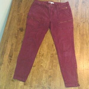Joie: Park skinny jeans. Mid rise with rear flap button pockets. 30